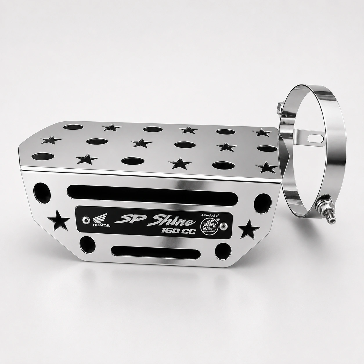 SP-Shine-160-Honda-সাইলেন্সার-CNC-খাঁচা-SS